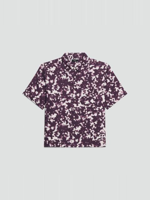 Theory Weekend Short-Sleeve Shirt in Printed Cotton Seersucker