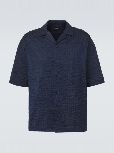 GIORGIO ARMANI Seersucker bowling shirt