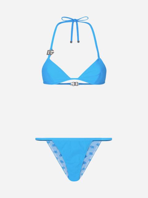 Dolce & Gabbana Triangle bikini with DG logo