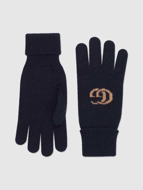 GUCCI Cashmere gloves with Double G detail