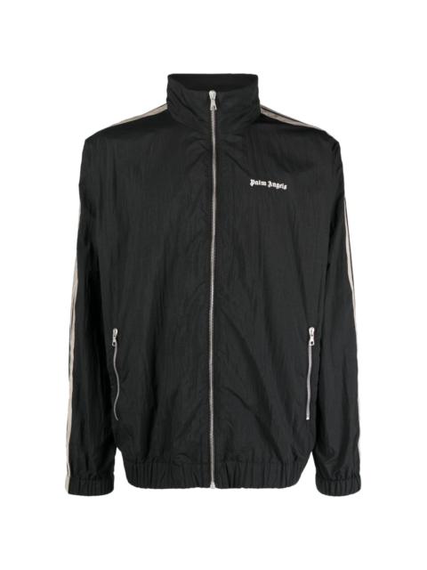 logo-print side-stripe track jacket