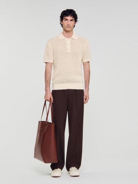 Sandro COTTON POLO SHIRT WITH POLO COLLAR