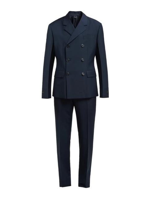 Prada Double-breasted kid mohair suit