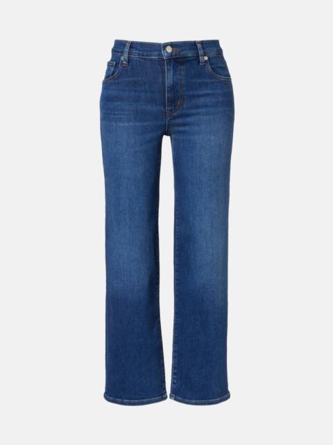 FRAME Mellow cropped mid-rise straight jeans