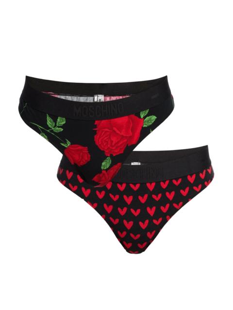 Moschino Women's Intimo Donna Brief 2-Pack - Multi Black