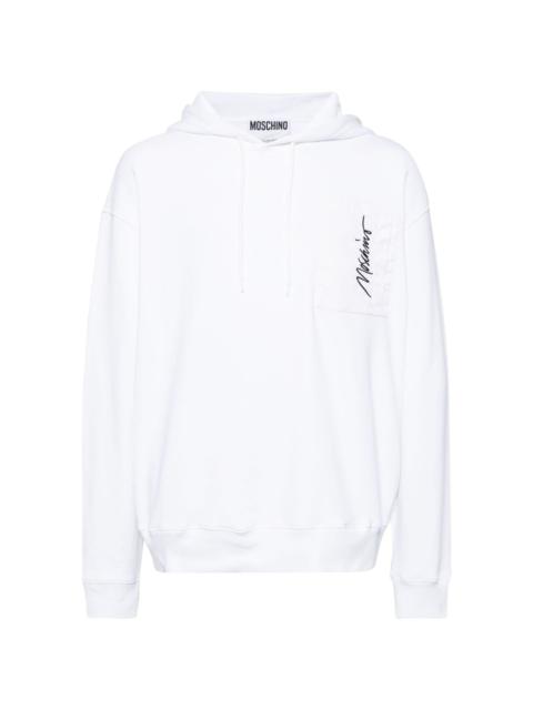 Moschino logo embroidered hoodie