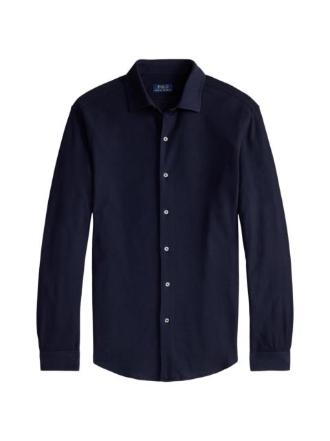 Polo Ralph Lauren Men's Textured Honeycomb Cotton Shirt - Navy