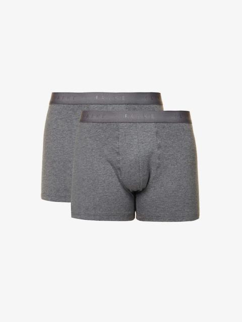 FALKE Tonal waistband pack of two stretch-cotton boxers