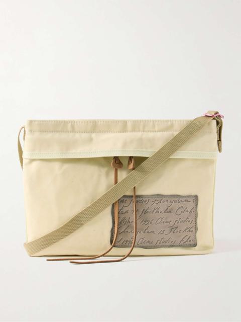 Acne Studios Andemer Leather-Appliquéd Coated-Canvas Messenger Bag