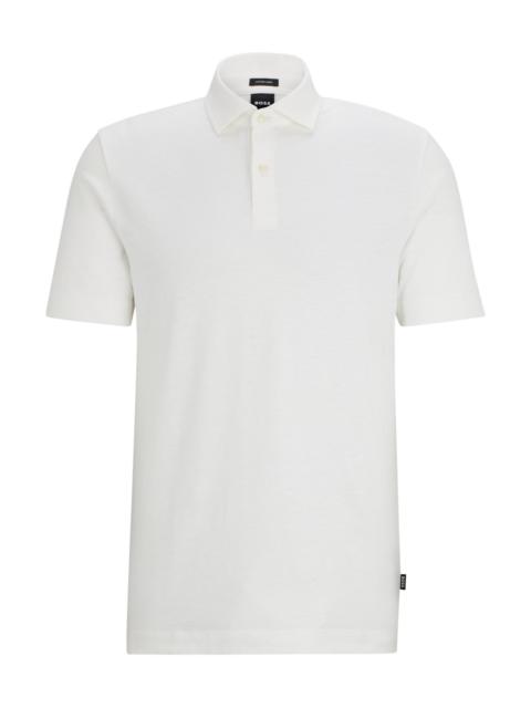 BOSS REGULAR-FIT POLO SHIRT IN COTTON과 LINEN의