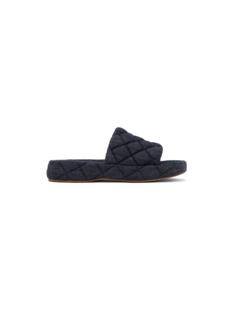 Bottega Veneta Indigo Mattelassé Denim Sandals