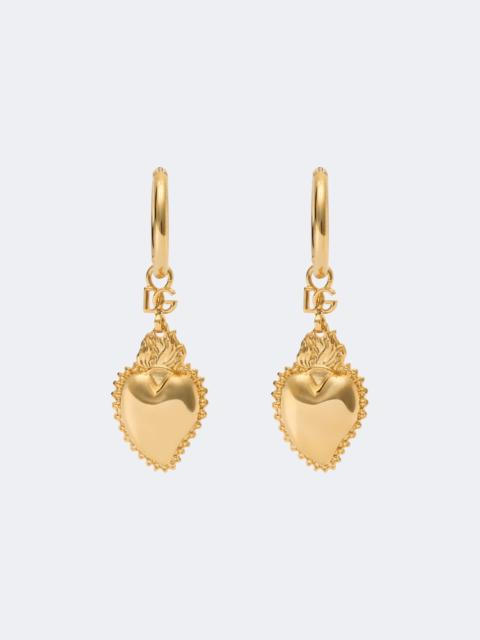 Dolce & Gabbana Sacro Cuore DG embellished hoop earrings