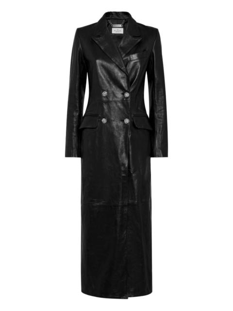 PHILIPP PLEIN double-breasted leather coat