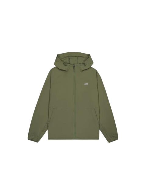 New Balance 'Runners Aren't Normal' Hooded Jacket 'Dark Olive' NAE24101-HT