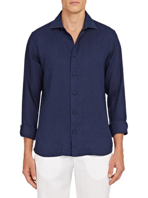 ORLEBAR BROWN Men's Giles Smart Linen Shirt - Navy