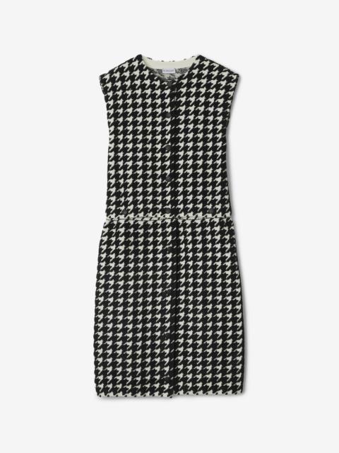 Houndstooth Nylon Blend Dress