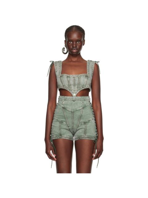 Jean Paul Gaultier Gray KNWLS Edition Denim Tank Top