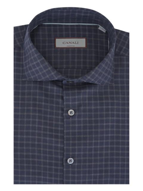 Canali checked buttoned shirt