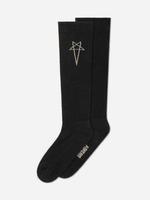 Rick Owens DRKSHDW PENTAGRAM KNEE HIGH SOCKS