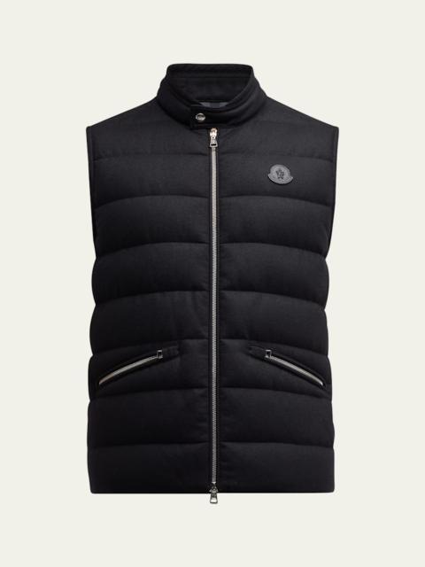 Moncler Men's Gallienne Cashmere-Blend Down Vest