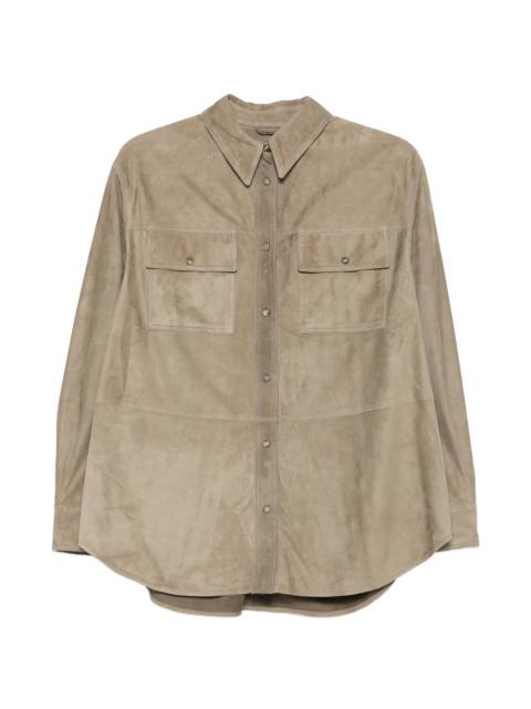 Brunello Cucinelli Brunello Cucinelli Pocket Leather Shirt