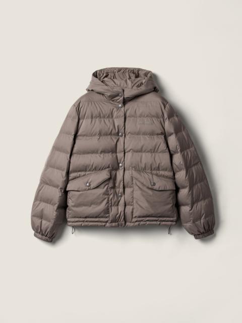 Miu Miu Technical pongé down jacket