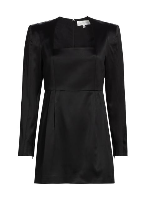 RONNY KOBO Women's Valentina Squareneck Minidress - Jet Black