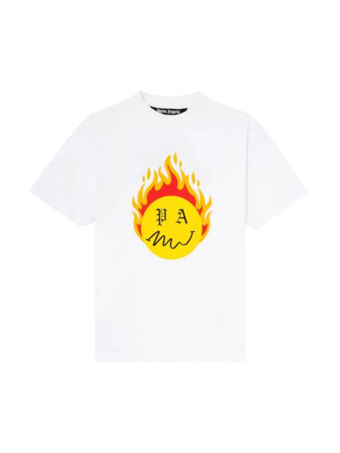 Palm Angels Burning Head Short-Sleeve T-Shirt 'White/Yellow'