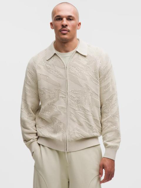 lululemon Cotton-Blend Knit Full-Zip Sweater *SLNSH Collection