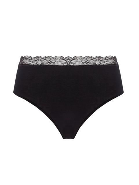 HANRO Cotton Lace Lace Trim Cotton Full Brief
