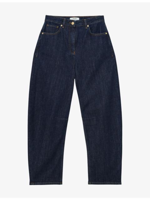 REISS Levitt Barrel-Leg Denim Jeans