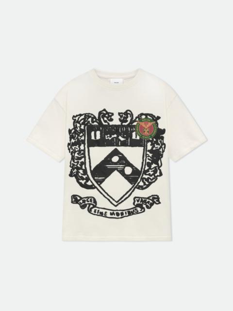 【関税込み】Rhude オフホワイト Runway クレスト Tシャツ Rhude Off-White Runway Crest T-shirt | ssense | REVERSIBLE