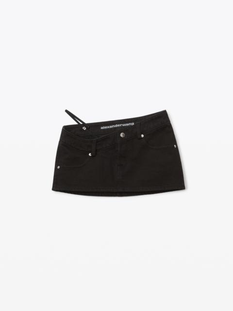 Alexander Wang DIAMANTE A CHARM MINI SKIRT IN DENIM