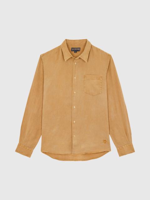 Vilebrequin Men Linen Shirt Natural dye