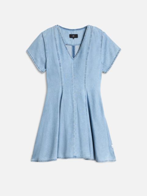 7 For All Mankind FLARED DRESS in Weightless Denim Hana