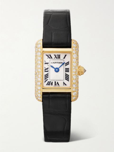 Cartier Tank Louis Cartier quartz-movement 18-karat gold diamond watch Gold