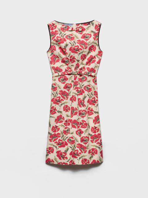 Prada Printed soft poplin dress