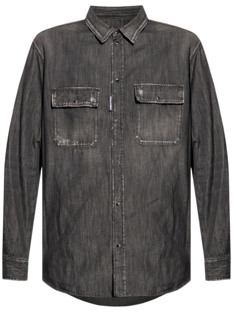 long-sleeve denim shirt