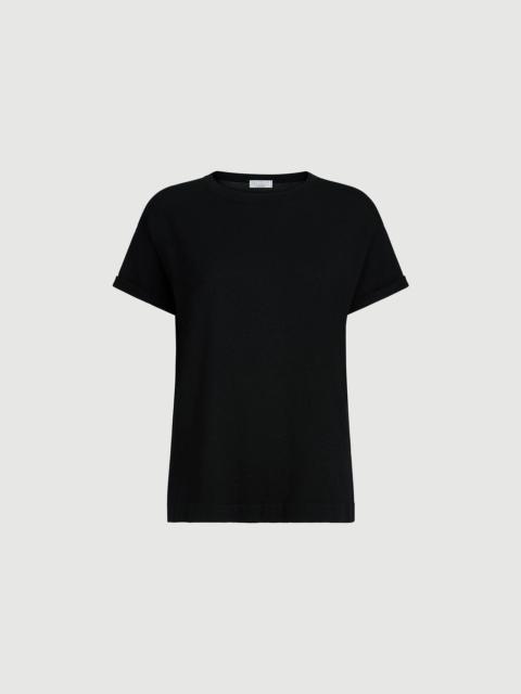 Brunello Cucinelli Sparkling cashmere and silk lightweight knit T-shirt