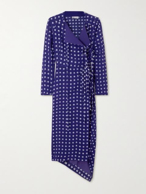 TORY BURCH Printed Crepe Wrap Dress