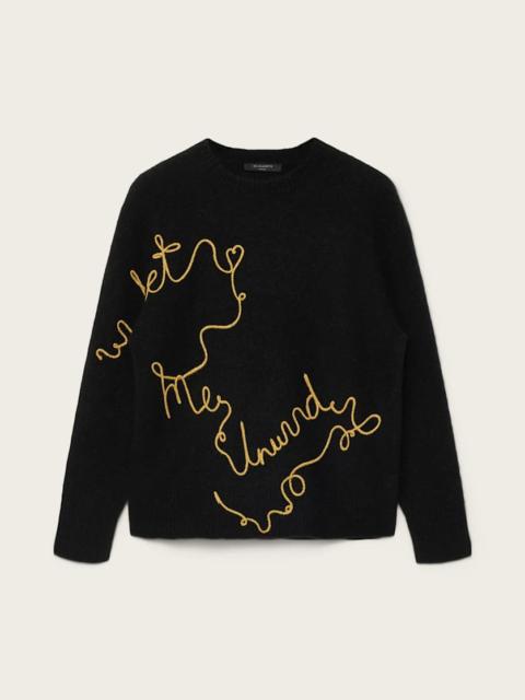 ALLSAINTS UNWIND RELAXED ALPACA BLEND SWEATER