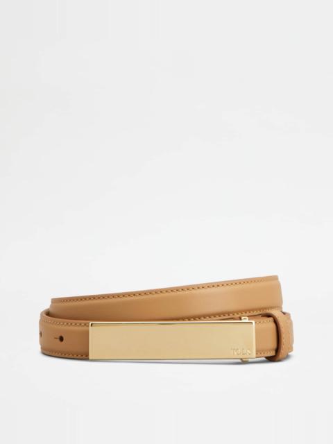 Tod's BELT IN LEATHER - NATURAL