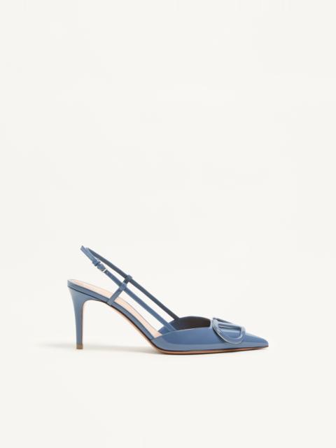 Valentino VLOGO SIGNATURE PATENT LEATHER SLINGBACK PUMP 80MM