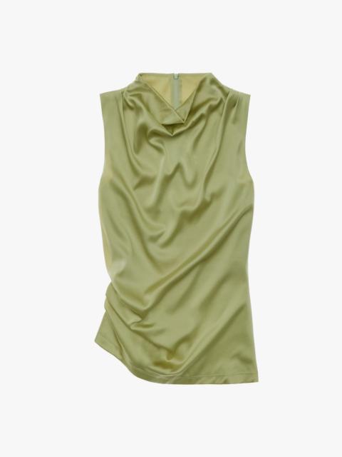 Helmut Lang STRETCH SILK SATIN COWL NECK TOP