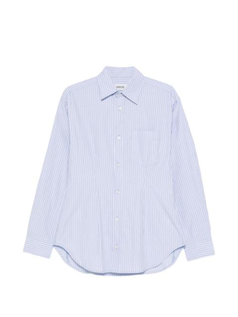 AGOLDE striped chest-pocket shirt