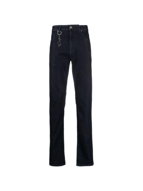 keyring-detail straight-leg jeans