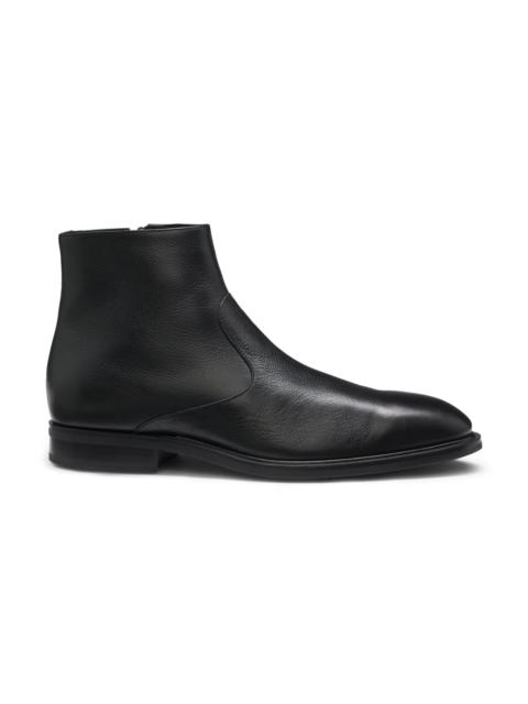 BOSS LEATHER BOOTS WITH SIDE ZIP