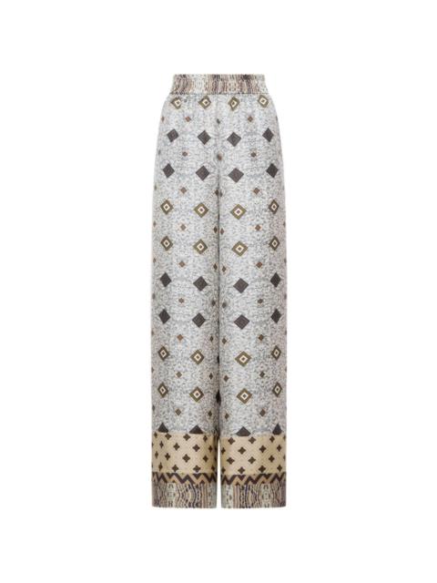 Pierre-Louis Mascia Aloe geometric-print palazzo pants