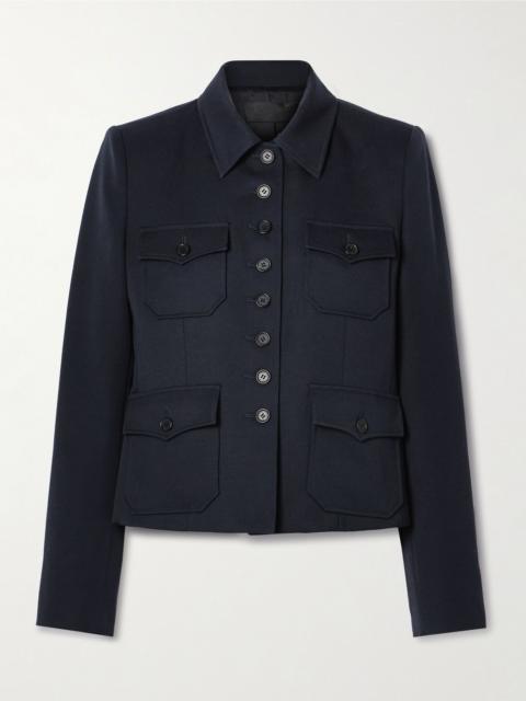 NILI LOTAN Jamison wool-twill jacket Midnight blue
