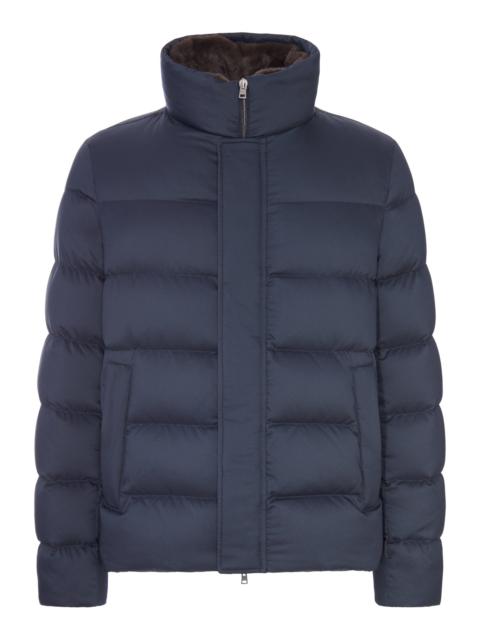 Herno PADDED PUFFER JACKET WITH A HIGH COLLAR AND FAUX-FUR LINING